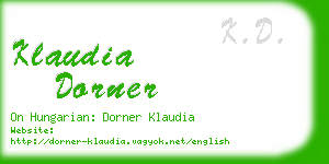 klaudia dorner business card